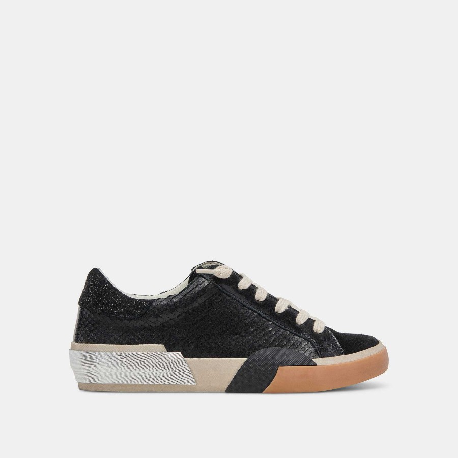 Tennis DOLCE VITA | Zina Onyx Embossed Leather Sneakers