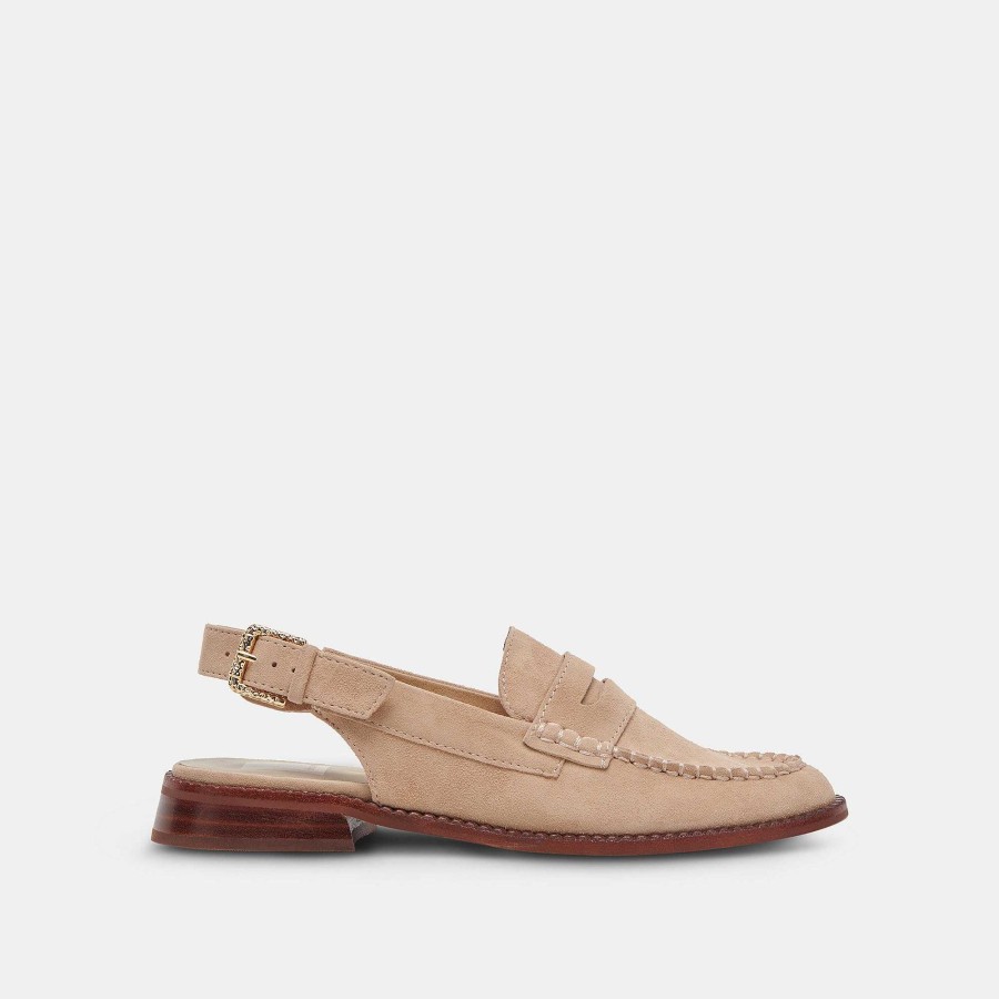 Sneakers And Moccasins DOLCE VITA | Hardi Wide Suede Loafers Camel