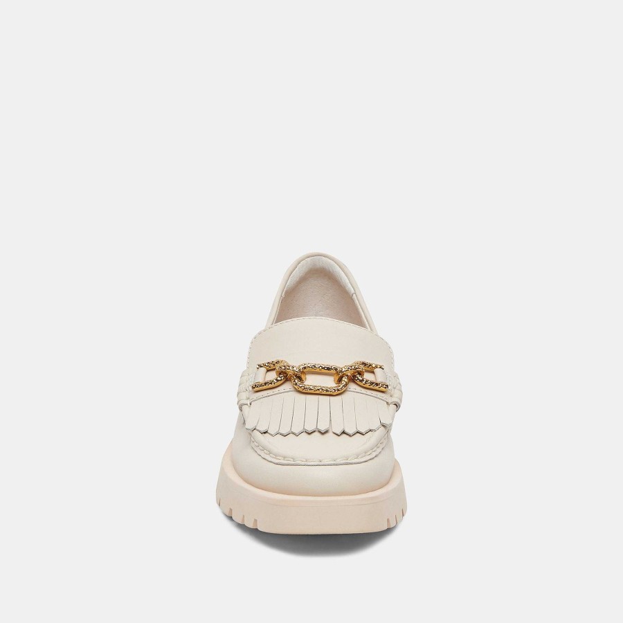 Sneakers And Moccasins DOLCE VITA | Erna Wide Ivory Leather Sneakers