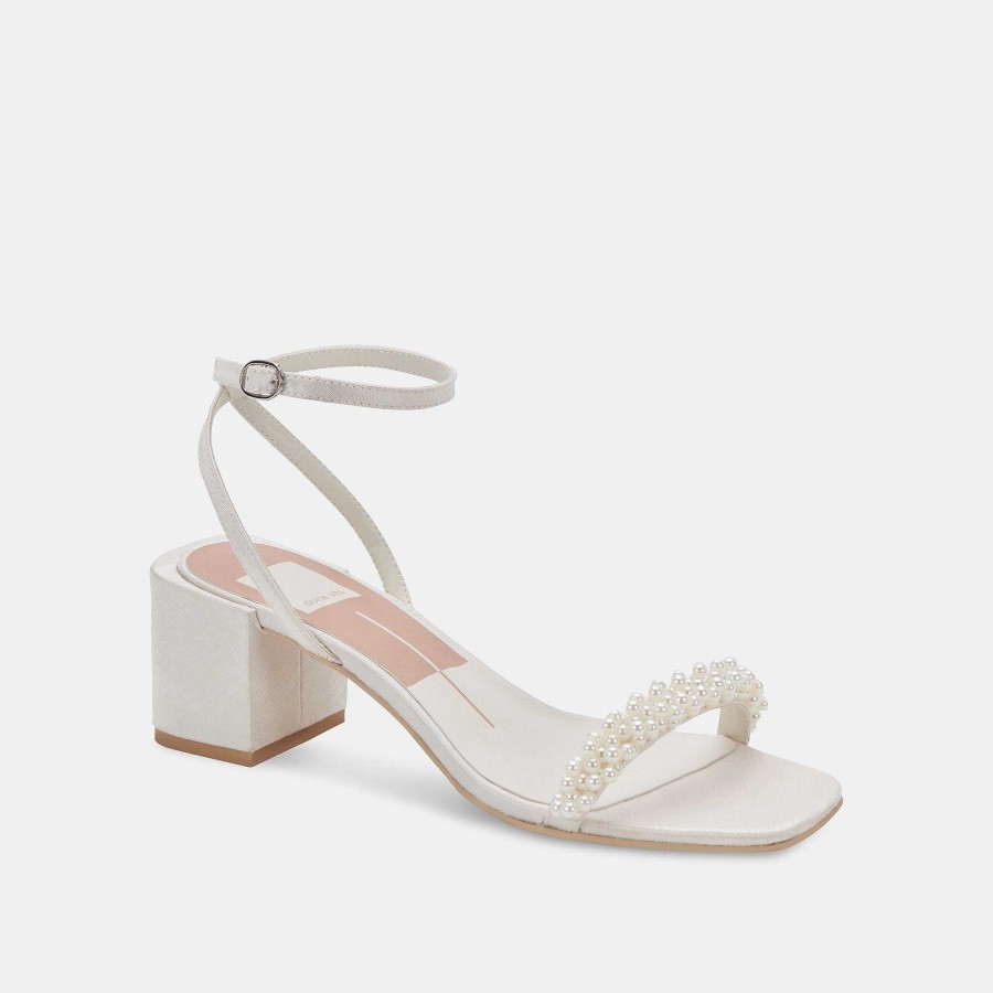 Jump DOLCE VITA | Zalima Wide Heel Pearls Vanilla