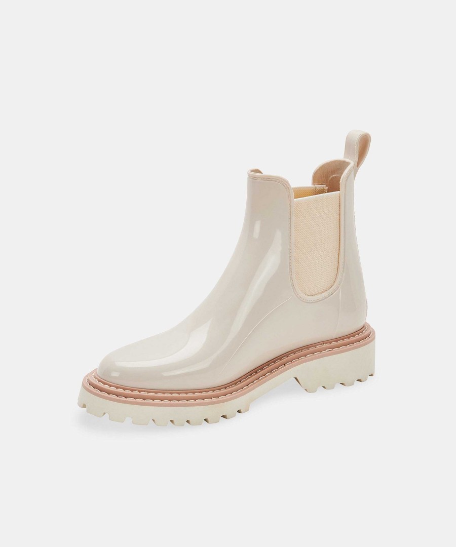 Boots And Boots DOLCE VITA | Stormy Rainboots Ivory Patent Stella