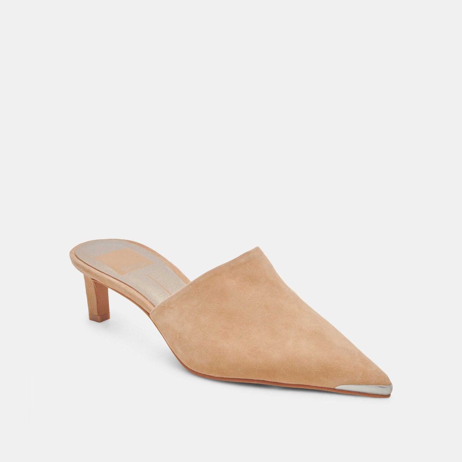 Jump DOLCE VITA | Lexy Camel Suede Heels