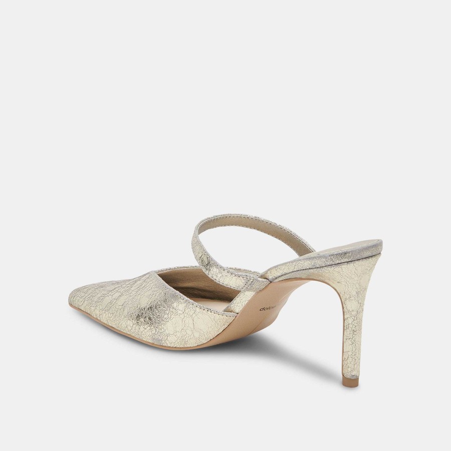 Jump DOLCE VITA | Kanika Heels Platinum Aged Leather