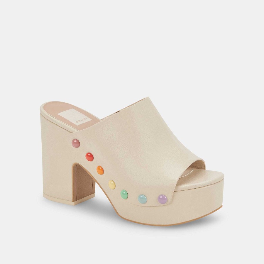 Jump DOLCE VITA | Emol Pride Ivory Leather Heels