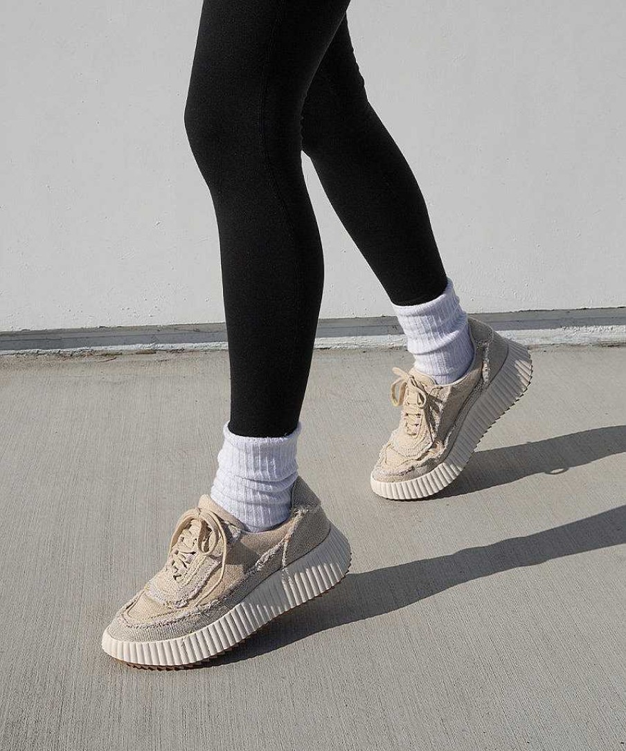 Tennis DOLCE VITA | Dolen Fray Sand Canvas Sneakers