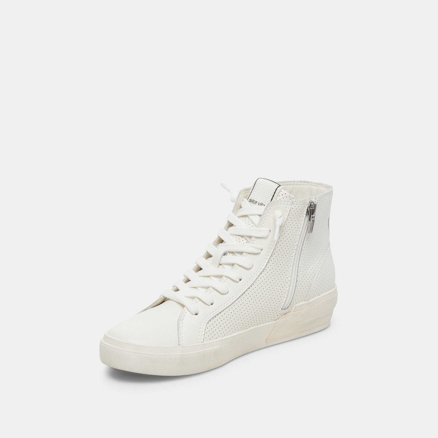 Tennis DOLCE VITA | Zohara White Perforated Leather Sneakers