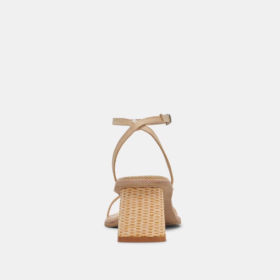 Jump DOLCE VITA | Banita Lt Natural Raffia Wide Sandals