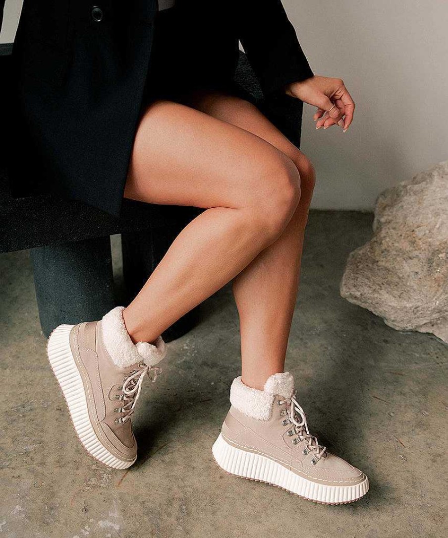 Tennis DOLCE VITA | Debbie Plush Gray Suede Sneakers