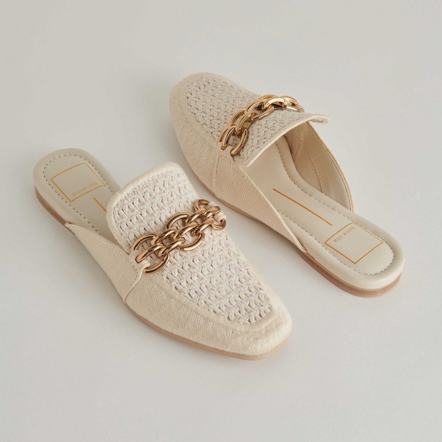 Sneakers And Moccasins DOLCE VITA | Solina Flats Ivory Fabric