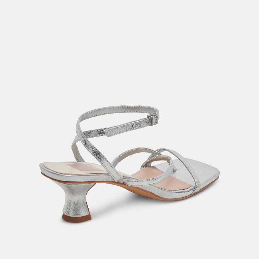 Jump DOLCE VITA | Baylor Silver Metallic Leather Heels