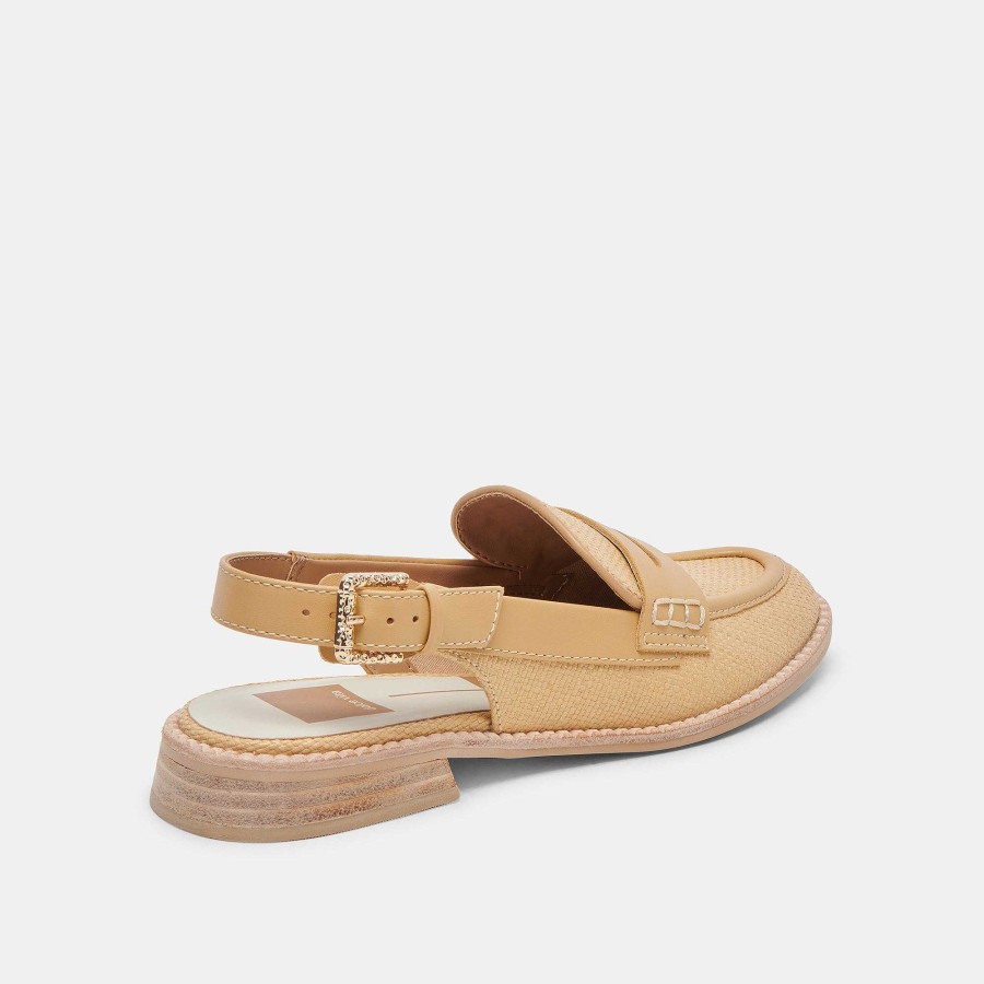 Sneakers And Moccasins DOLCE VITA | Hardi Loafers Lt Natural Raffia