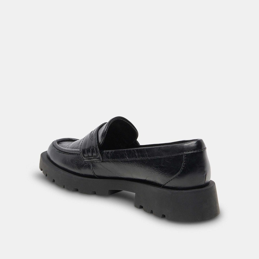 Sneakers And Moccasins DOLCE VITA | Elias Flats Onyx Crinkle Patent