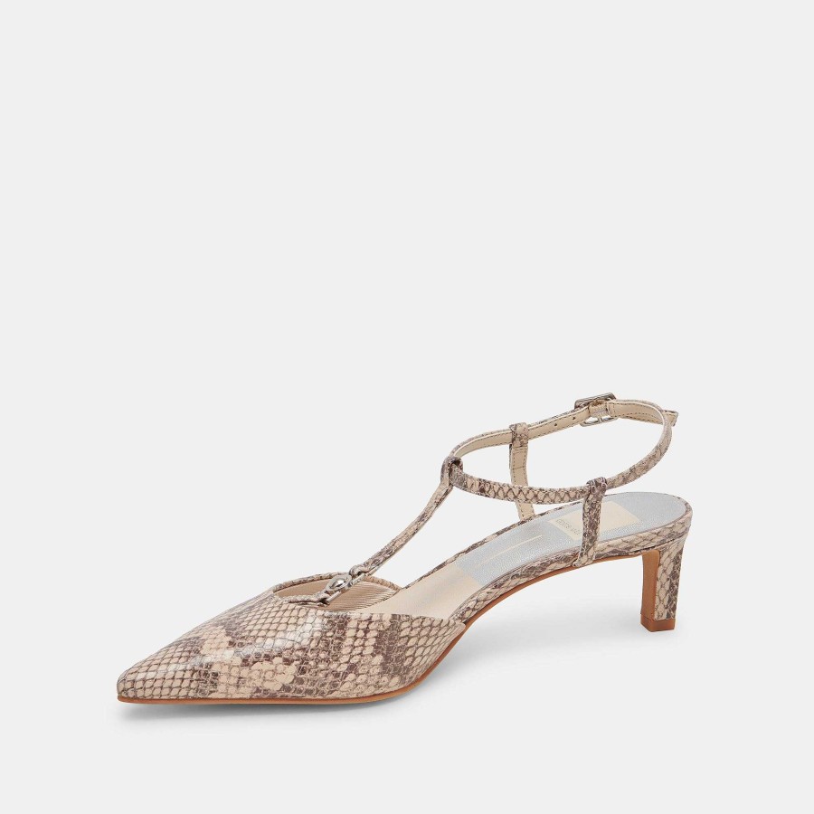 Jump DOLCE VITA | Lavon Heels Sand Snake Embossed