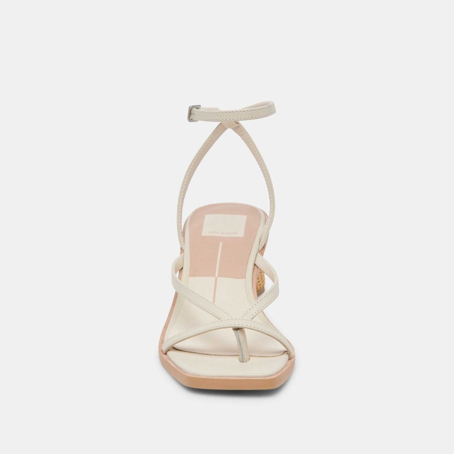 Jump DOLCE VITA | Banita Ivory Leather Wide Sandals