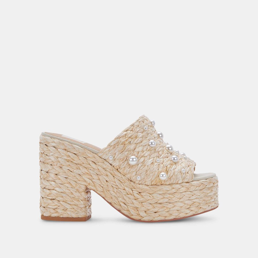 Jump DOLCE VITA | Elora Pearl Heels Lt Natural Raffia