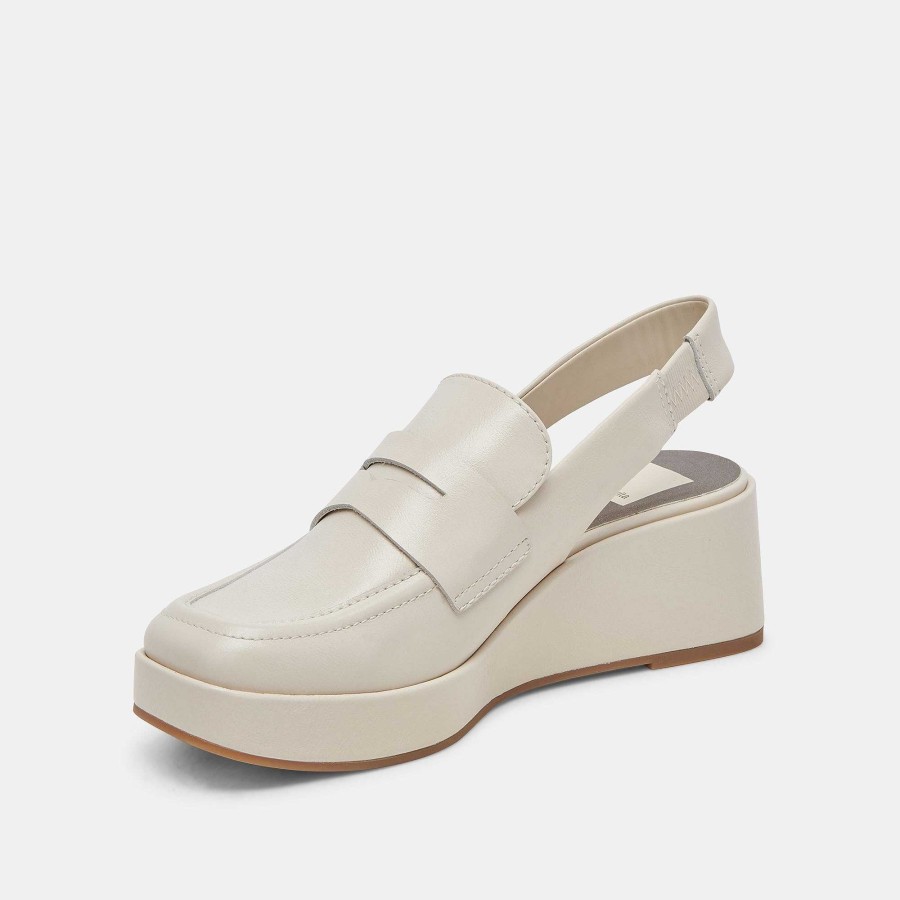 Sneakers And Moccasins DOLCE VITA | Nada Ivory Crinkle Patent Loafers