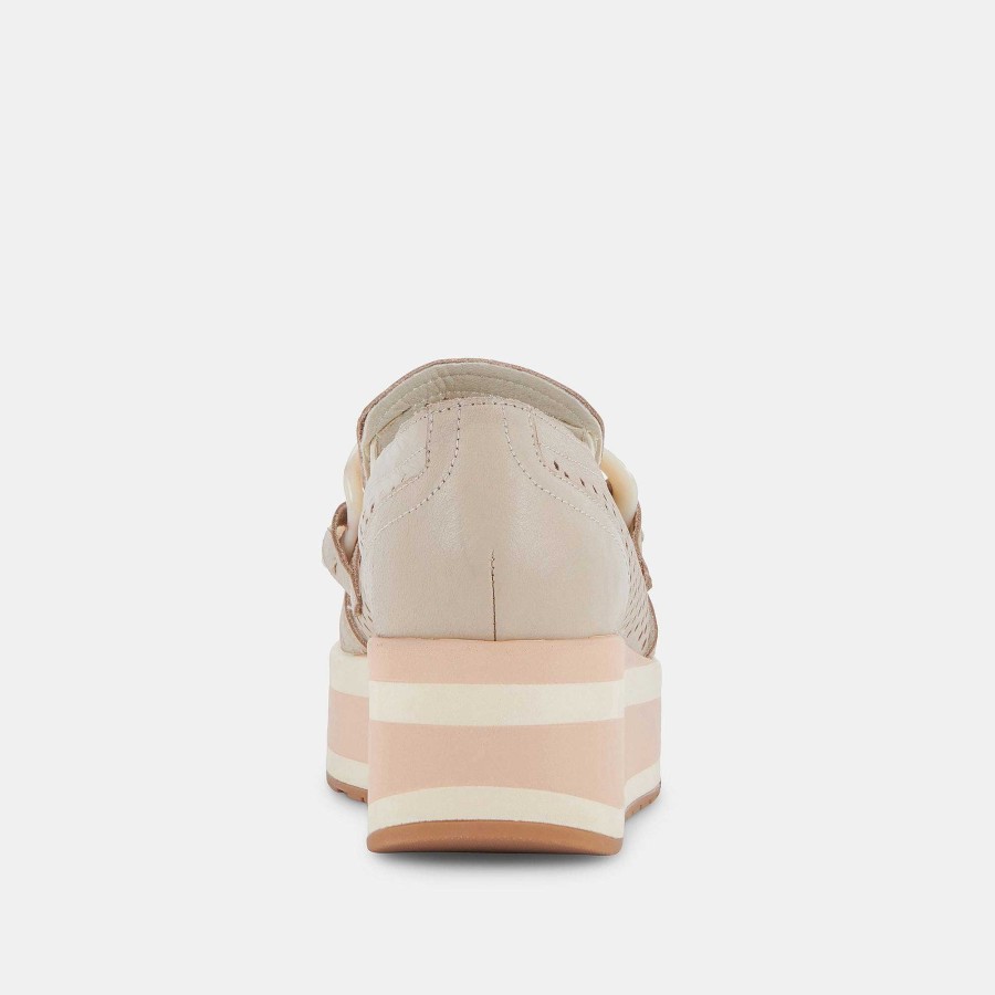 Sneakers And Moccasins DOLCE VITA | Jhenee Perforated Sand Nubuck Sneakers