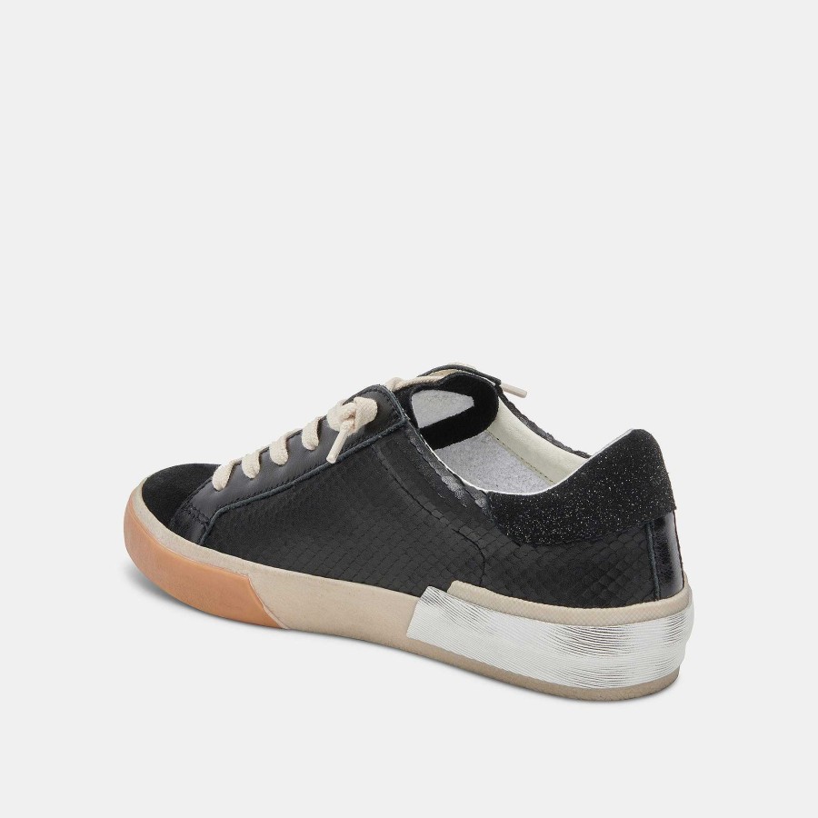 Tennis DOLCE VITA | Zina Onyx Embossed Leather Sneakers