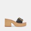 Jump DOLCE VITA | Era Onyx Raffia Heels