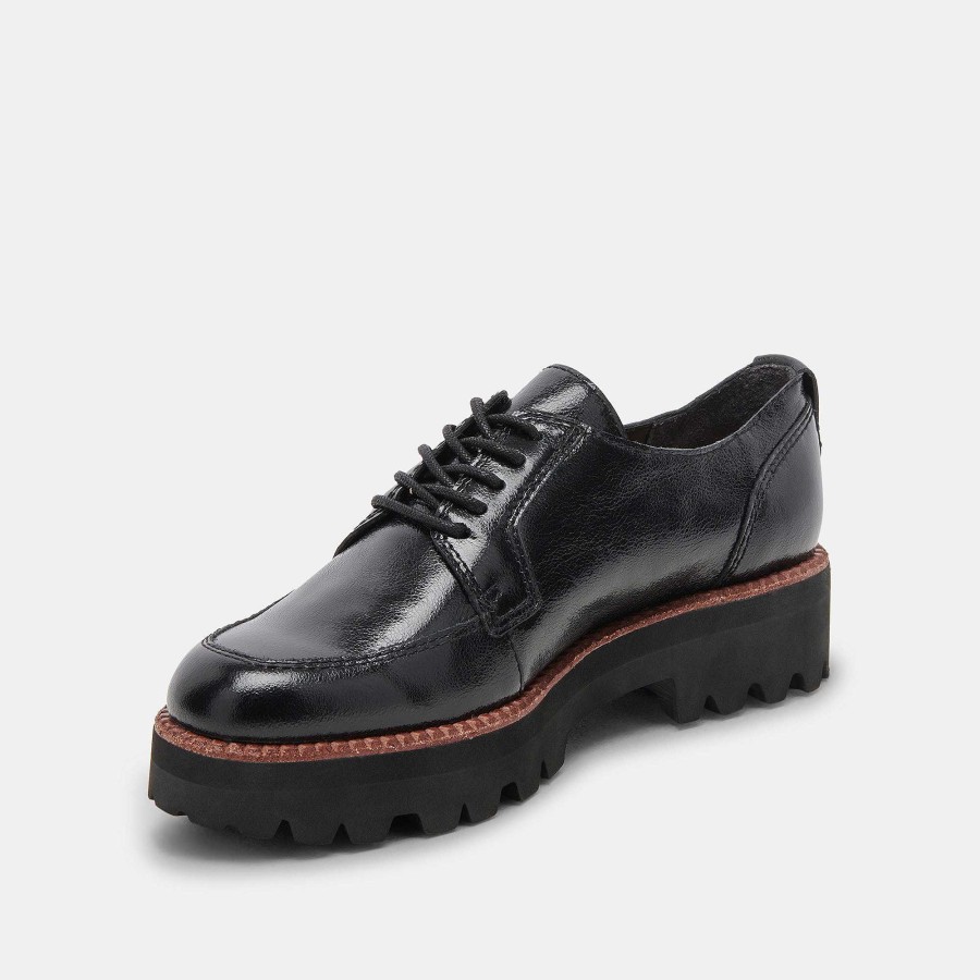 Sneakers And Moccasins DOLCE VITA | Patent Morna Oxfords Midnight Crinkle