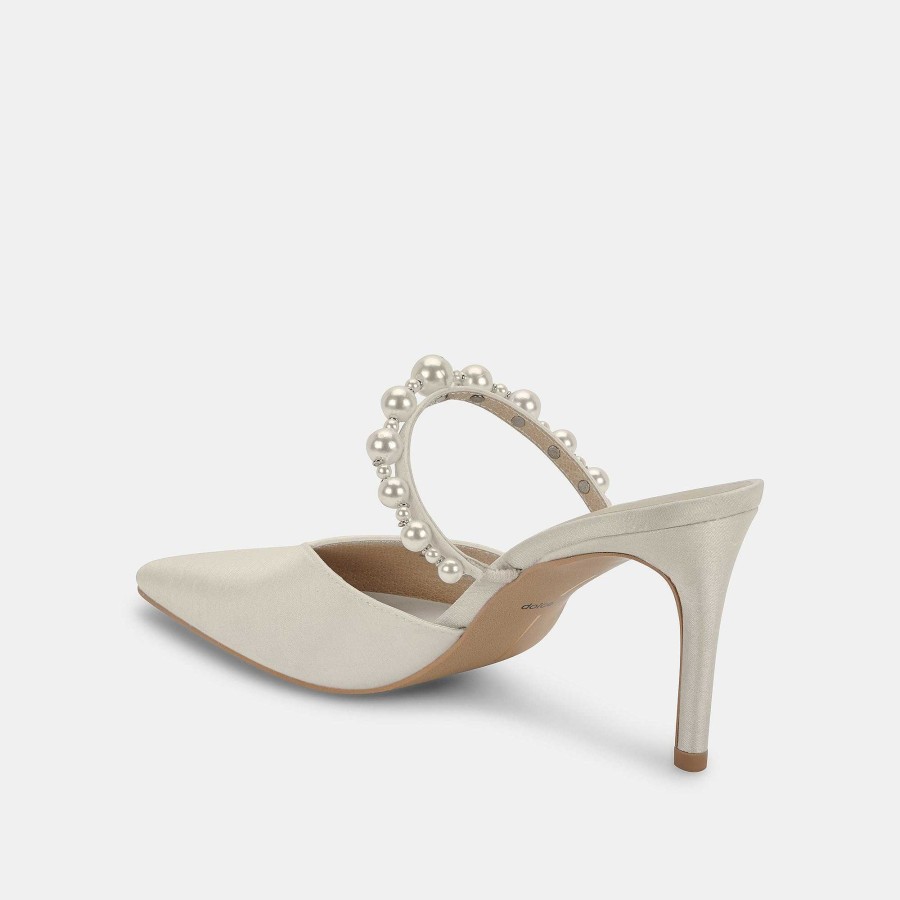 Jump DOLCE VITA | Kanika Pearl Silk Vanilla Heels