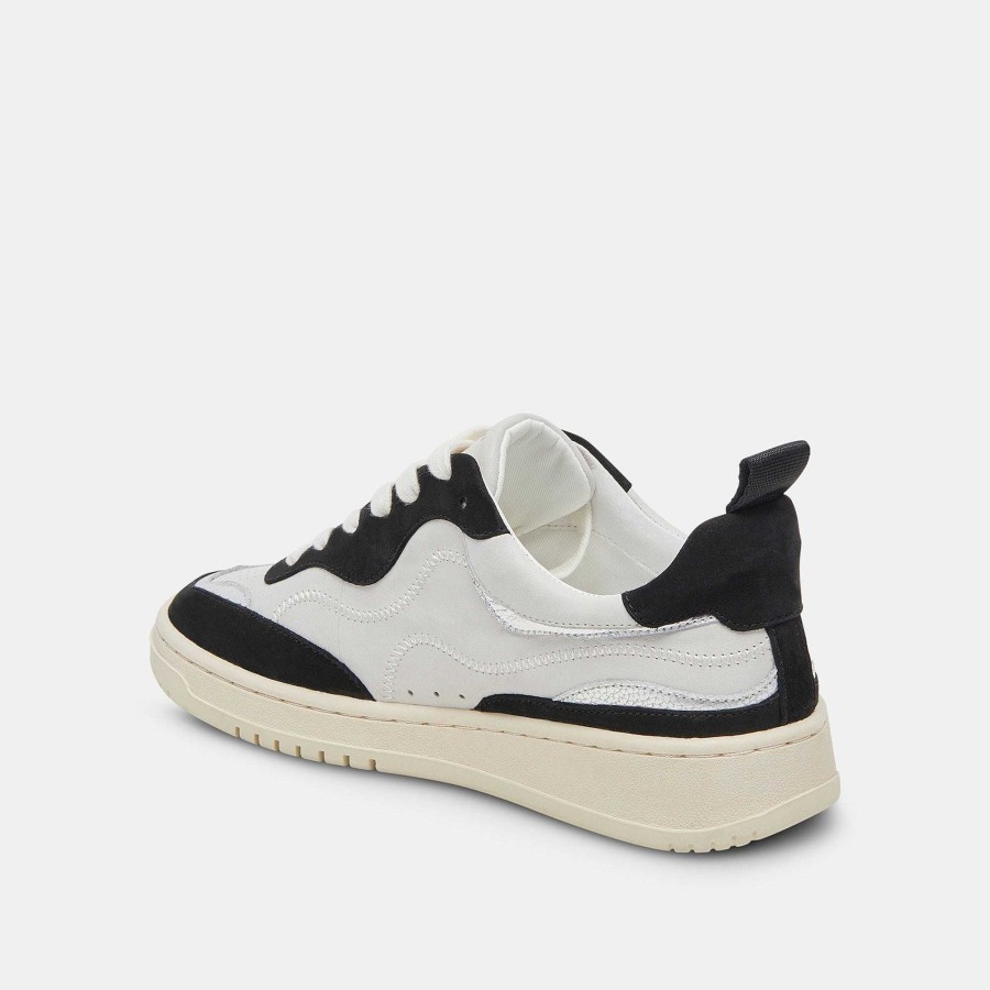 Tennis DOLCE VITA | Adella White Black Leather Sneakers