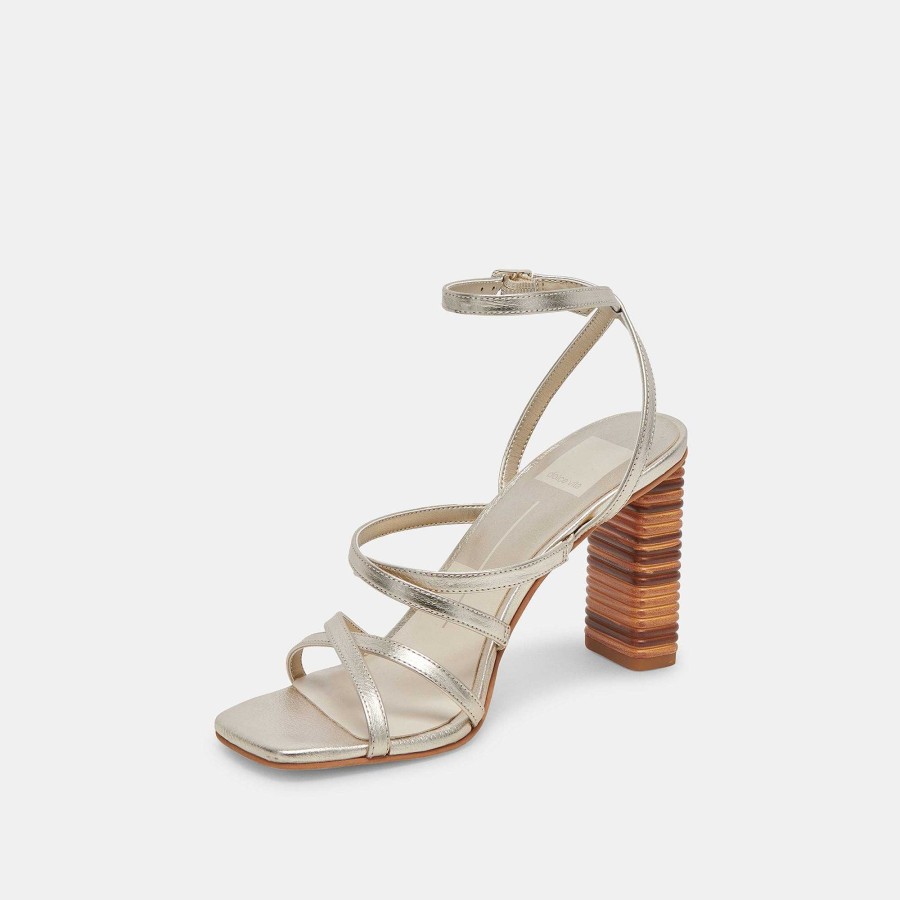 Jump DOLCE VITA | Jenko Platinum Metallic Leather Heels