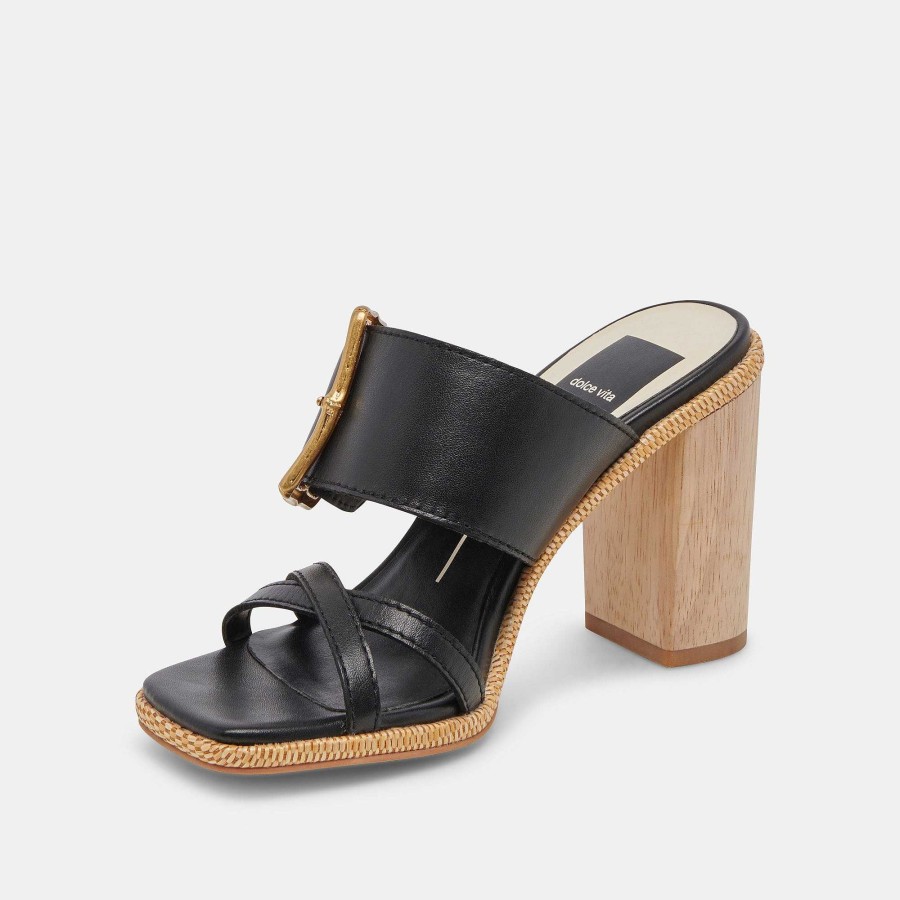 Jump DOLCE VITA | Onnie Black Leather Heels