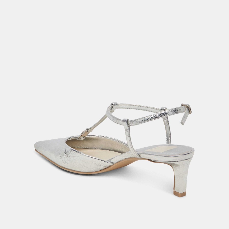 Jump DOLCE VITA | Lavon Silver Aged Leather Heels