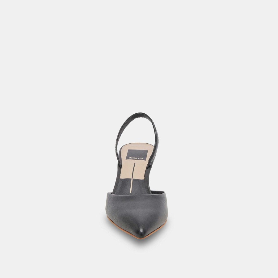 Jump DOLCE VITA | Black Leather Corsa Heel