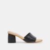 Jump DOLCE VITA | Minny Raffia Black Leather Heels