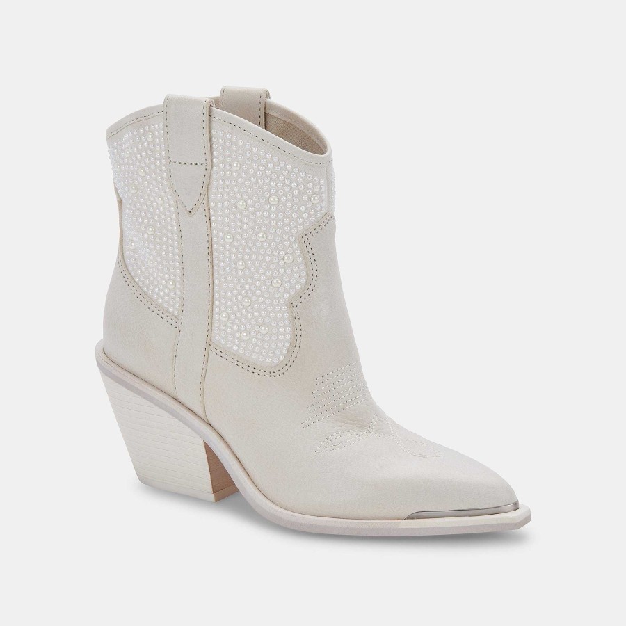 Boots And Boots DOLCE VITA | Nashe White Pearl Booties