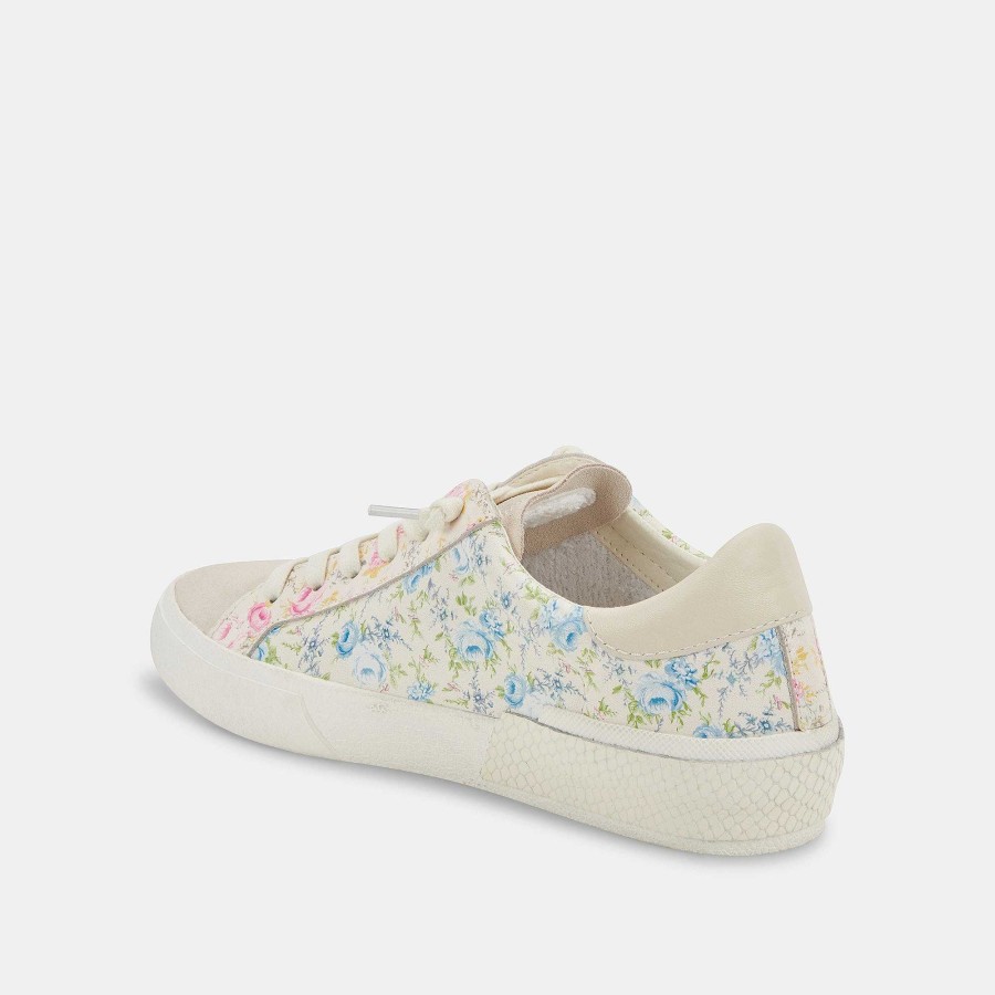 Tennis DOLCE VITA | Zina Blue Floral Leather Sneakers