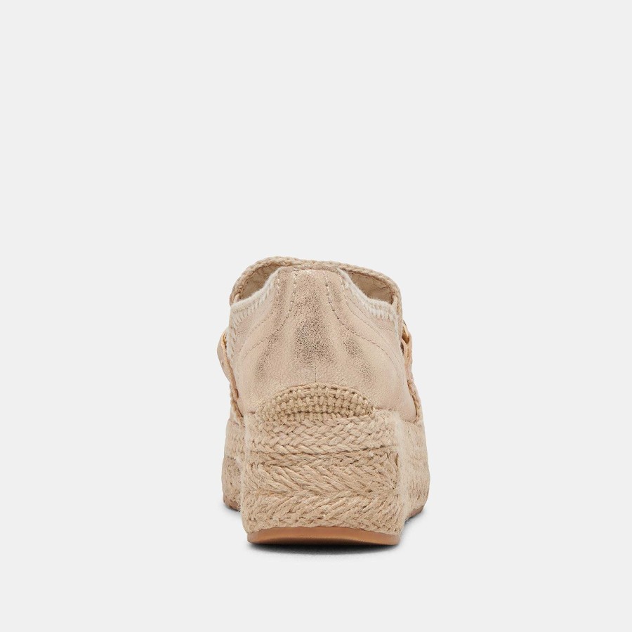 Sneakers And Moccasins DOLCE VITA | Jhenee Espadrille Sneakers Light Gold Nubuck