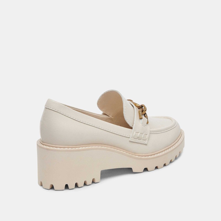 Sneakers And Moccasins DOLCE VITA | Harlen Ivory Crinkle Patent Loafers