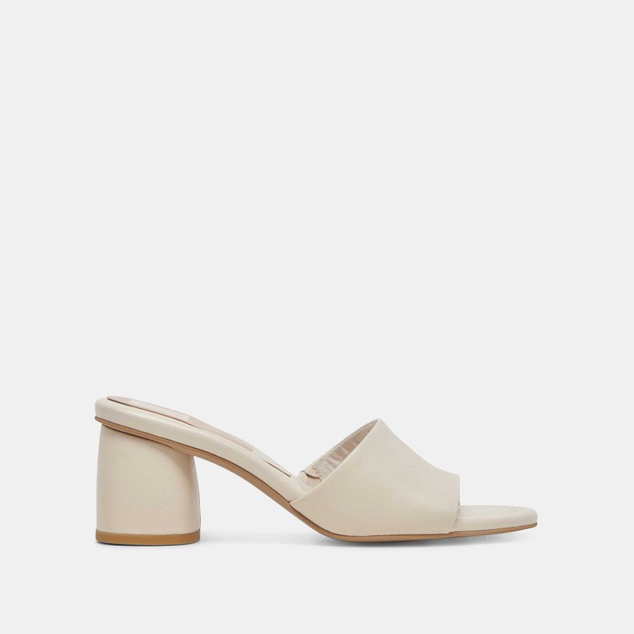 Jump DOLCE VITA | Minny Ivory Leather Wide Heel Dress