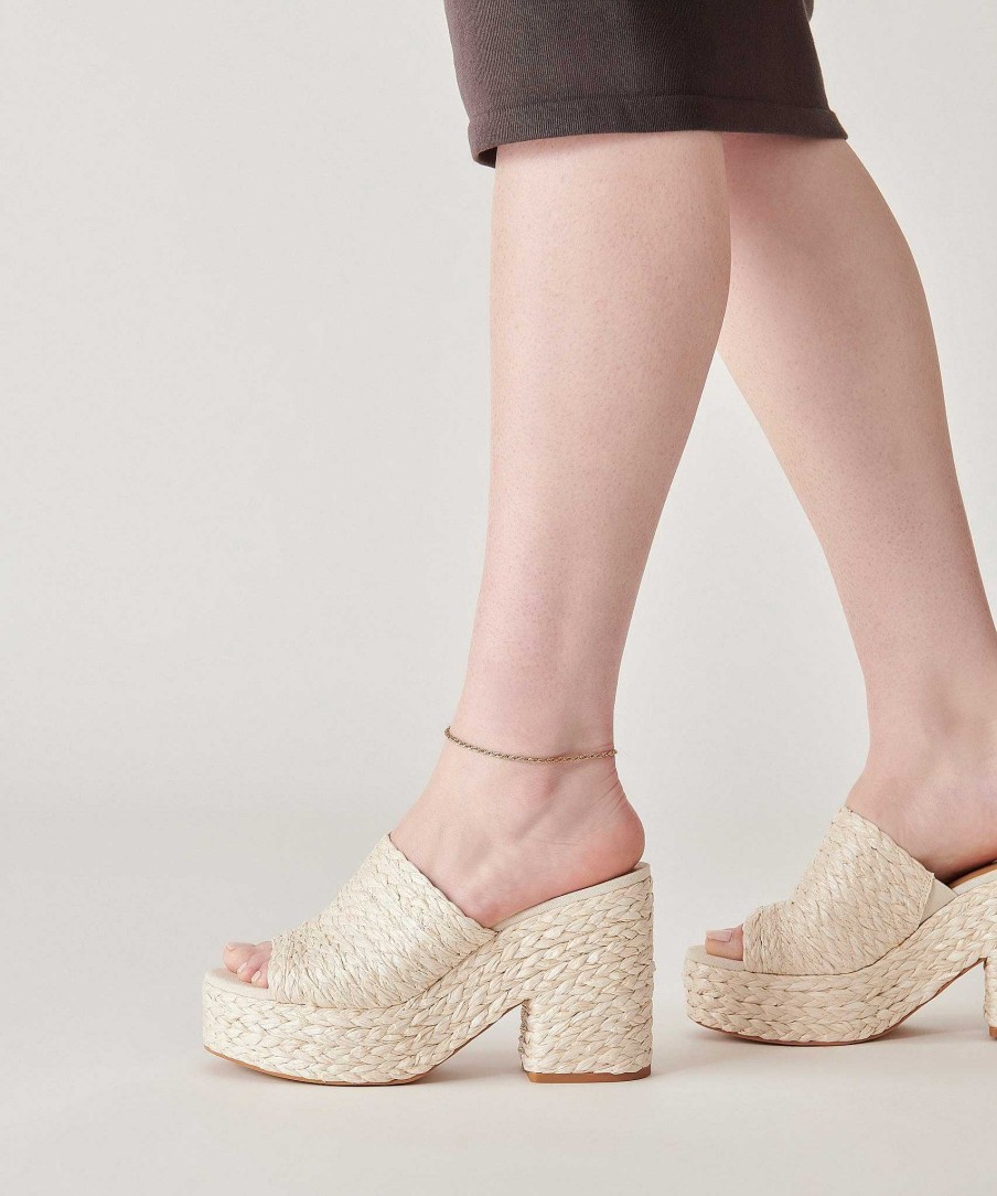 Jump DOLCE VITA | Elora Heels Lt Natural Raffia