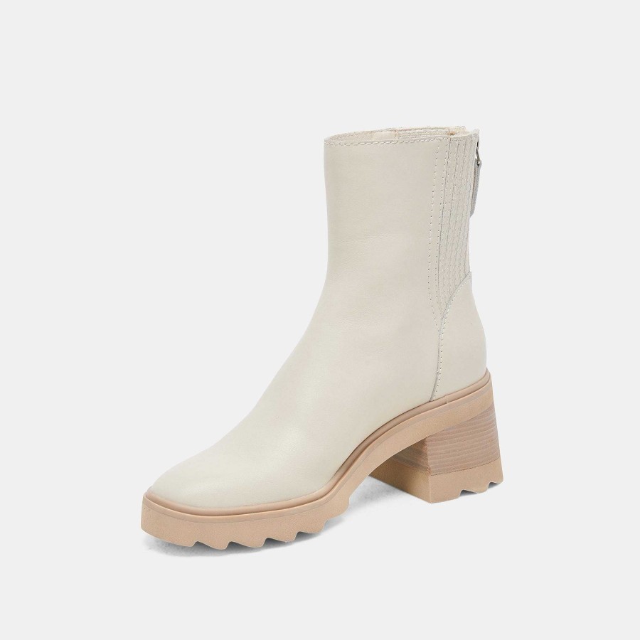 Boots And Boots DOLCE VITA | Martey H2O Ivory Leather Wide Boots