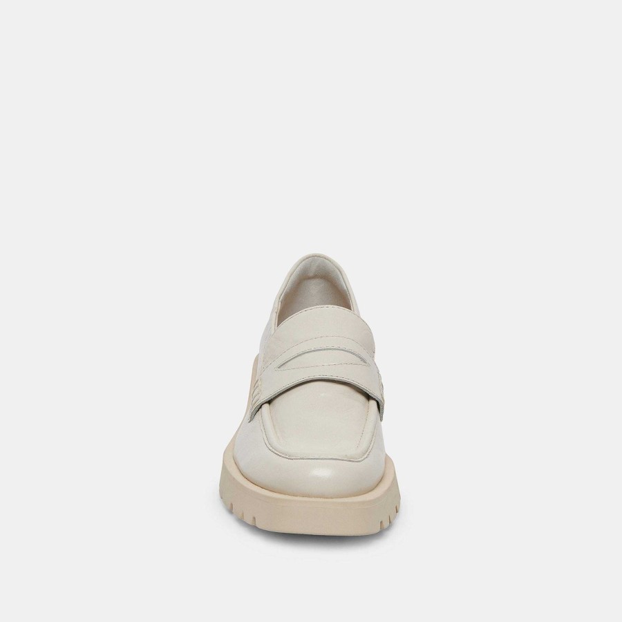 Sneakers And Moccasins DOLCE VITA | Elias Flats Off White Wrinkled Patent