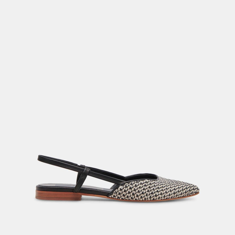 Sneakers And Moccasins DOLCE VITA | Narah Flats Black Natural Raffia