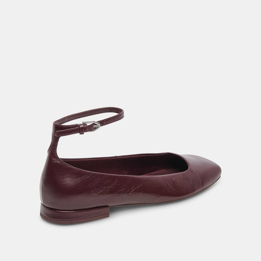 Sneakers And Moccasins DOLCE VITA | Ashya Ballet Flats Patent Wrinkled Wine