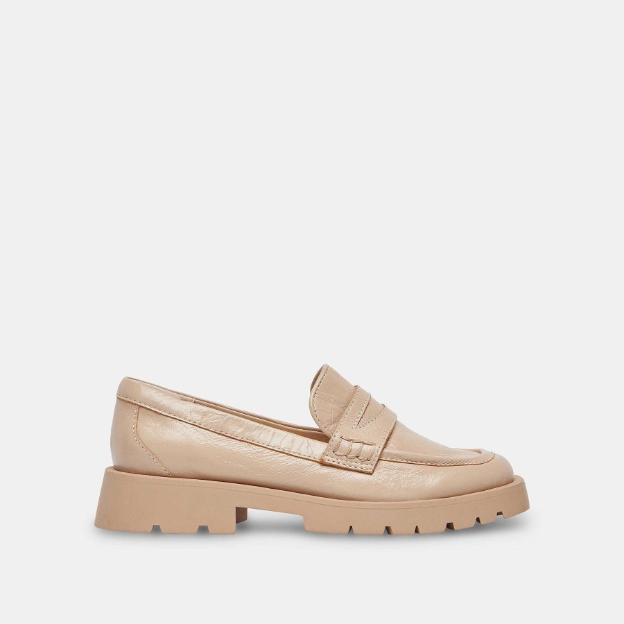 Sneakers And Moccasins DOLCE VITA | Elias Flats Wrinkled Sesame Patent