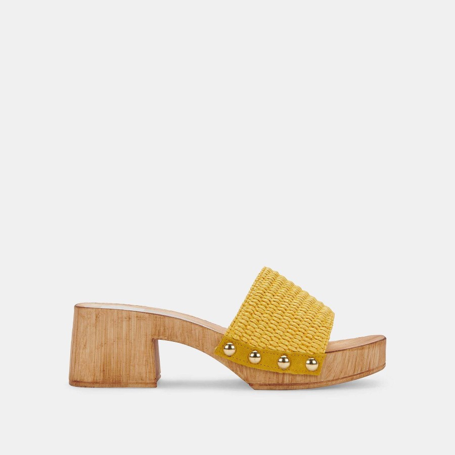 Jump DOLCE VITA | Oakley Raffia Yellow Heels