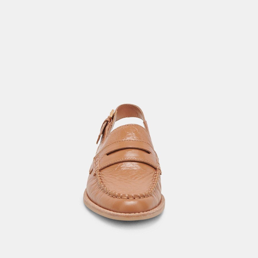 Sneakers And Moccasins DOLCE VITA | Hardi Tan Crinkle Patent Loafers