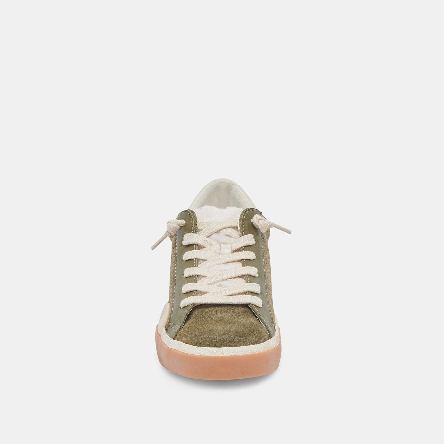 Tennis DOLCE VITA | Zina Plush Moss Suede Perforated Sneakers