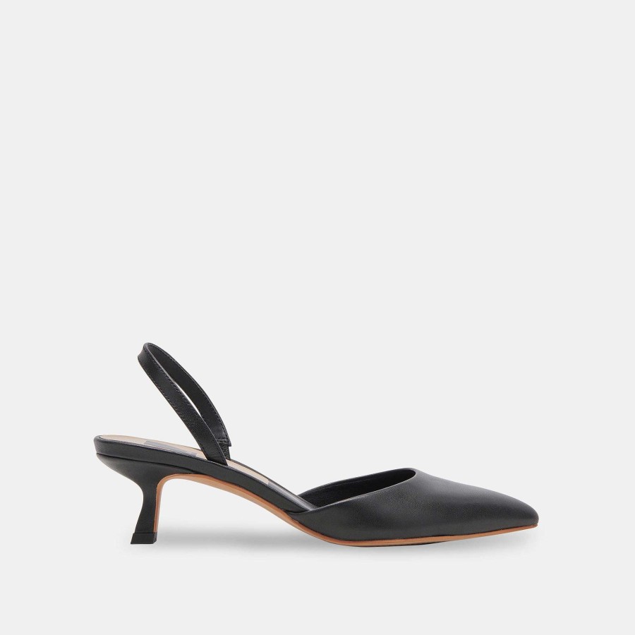 Jump DOLCE VITA | Black Leather Corsa Heel