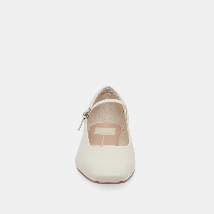 Sneakers And Moccasins DOLCE VITA | Reyes Ivory Leather Wide Sneakers