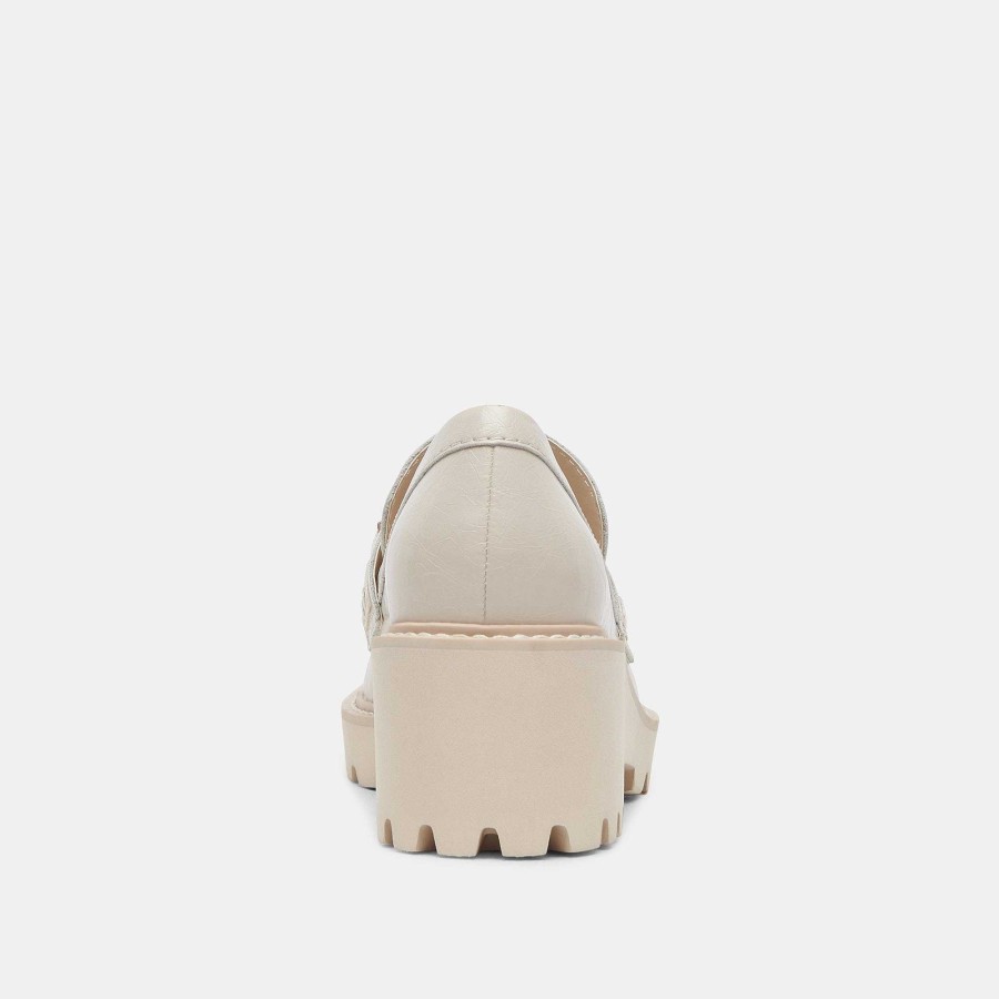 Sneakers And Moccasins DOLCE VITA | Harlen Ivory Crinkle Patent Loafers