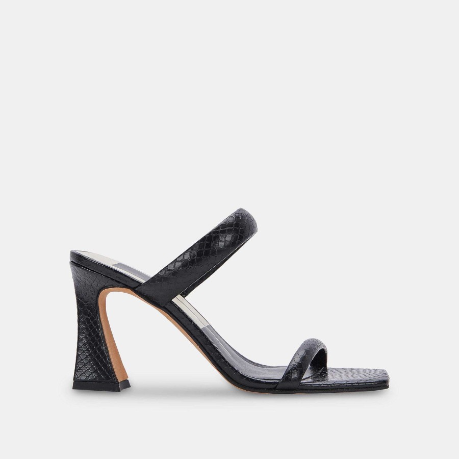 Jump DOLCE VITA | Novah Stella Black Embossed Heels