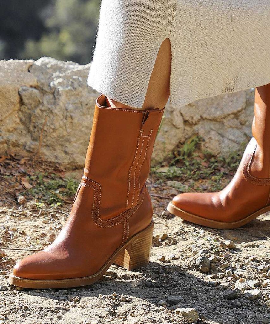 Boots And Boots DOLCE VITA | Cognac Leather Boots Vest